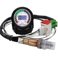 2 in 1 Air Ratio Gauge Voltmeter 12V 52mm Digital Car AFR Volt Meter Indicator Voltage Gauge with O2
