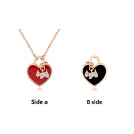 AGATHA | Double-Sided Heart Design Lock Necklace
