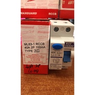 MAXGUARD ELCB 40A/63A (RCCB) (SIRIM APPROVED)