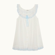 MUSLIN Frill Dress - Cotton Pajamas [Maison De Reve Collection]