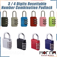 Zinc Alloy 3-4 Digits Number Lock Combination Padlock Password Padlock for School Gym Locker Outdoor