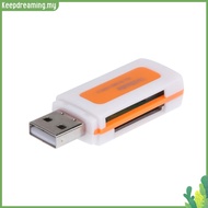 ✿ keepdreaming ✿  Mini USB2.0 4 Card Slots Smart Card Reader SD/MMC TF MS M2 Card Reader For SD/Mini