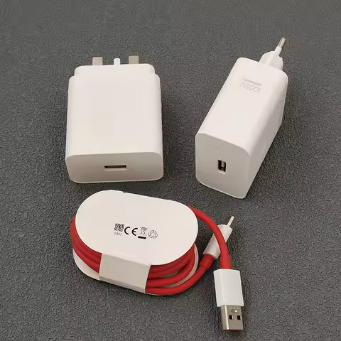 100W For Oneplus Supervooc Fast Charger EU UK USB A Power Adapter Type C Cable For One Plus 1+ 15 14