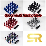 Spoon Design Nut JS Racing Design Nut 17hex Heptagon Nut Racing Nut M12x1.5 / M12x1.25 Rays Racing