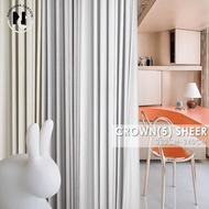 namaskar.curtain - Sheer 5 Mix Curtain Window Ready Made Hook Eyelet (330cm-340cm)