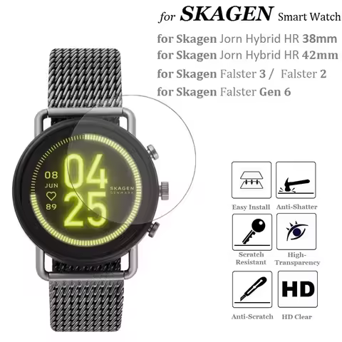 5PCS Smart Watch Screen Protector for Skagen Falster Gen 6 Falster 3/2 Jorn Hybrid HR 38mm 42mm Temp
