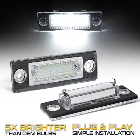 2Pcs Car LED License Plate Light Number Lamps For VW Golf 5 V Passat B5 Caddy 3 Jetta 4 T5 Touran Sk