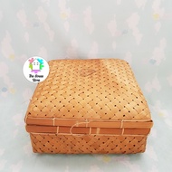 BREAD BOX WOVEN BOX CONTAINER/ 22 X 22 CM GIFT BOX/ SOKASE BASKET/ HAMPERS BOX