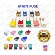 AUTO MAIN FUSE (LARGE WITH LEG / BIG / SMALL / MINI) (10A / 20A / 30A / 40A / 50A / 60A / 70A / 80A / 90A / 100A / 120A)