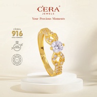 CERA 916 Gold Rings Braided Ring S9213-K
