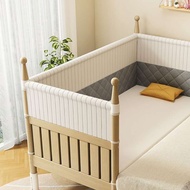 Bed Solid Wood Baby Adjustable Children Bed Splicing Together Kids Bed Frame Thickening Bed Extensio