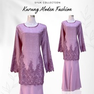 Baju Kurung Moden Fashion Lace Sulam Corak Plain New and Preloved Saiz 38/40/42/44