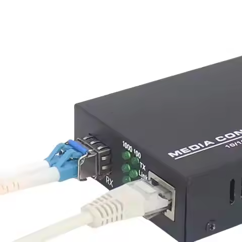 1PCS Gigabit SFP Media Converter 1 SFP To 1 RJ45 Transceiver 10/100/1000M Fiber Optic Switch With 3K