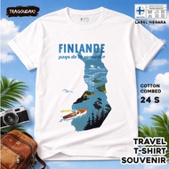 FINLAND 22-Piece SOUVENIR T-Shirt FINLAND STATETAG 24S COTTON PREMIUM SOUVENIR GIFT