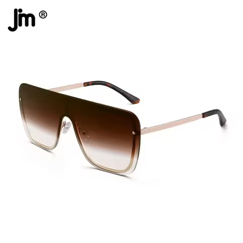 JM Fashion Women Men Oversized Sunglasses Brand Designer Vintage Shield Sunglasses UV400