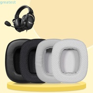 GREATMY 1Pair Ear Pads, Protein Leather Headphone Accessories Ear Cushion,  Replacement Foam Sponge 