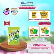 Combo 6 Túi Viên Ngậm Không Đường Doublemint Hương Bạc Hà Túi 30 Gói 2 Viên singum