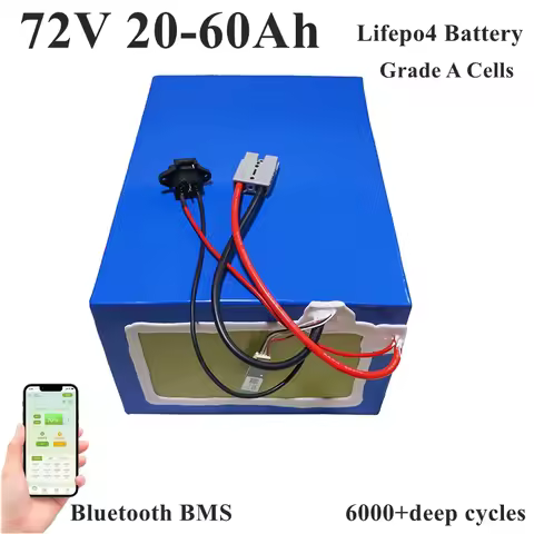 KF Rechargeable Lifepo4 72V 20Ah 30Ah 40Ah 50Ah 60Ah Lithium Battery for 1KW 2KW 3KW Two Wheeler Ele