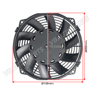 พัดลมไฟฟ้ารถยนต์ Billion Flow 500 12v 7.5นิ้ว (ใบโค้ง-แบบดูด) - (ใบตรง-แบบเป่า)