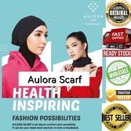 AULORa SCARF BLACK color with Kodenshi 100% BE Aulora Head Neck Scarf Selendang Sihat Halal
