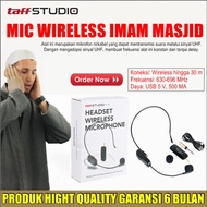 PROMO mic wireleess taffstudio wireless uhf call center mic with transmitter hx-w002 mic khusus imam