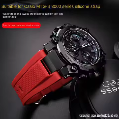 Modified Silicone For Casio G-SHOCK MTG-B3000 Quick release watchband MTG B3000 resin Rubber watch s