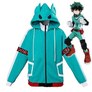 My Hero Academia Cosplay Midoriya Izuku Hoodie 3D Print Costume Deku Jacket Coat