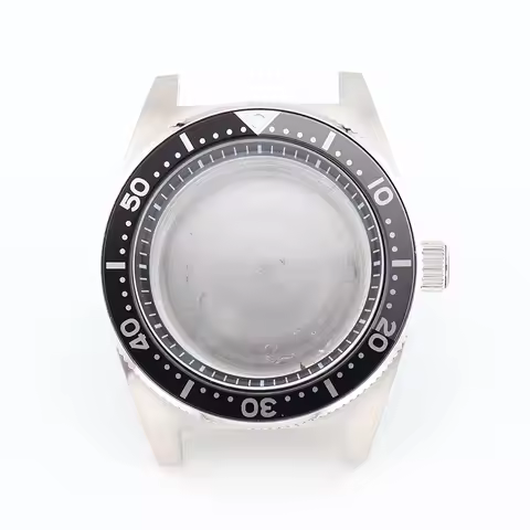 Men's 40mm 62Mas Mechanical Stainless Steel Watch Case with Mineral Glass for NH35 NH36 Automatic Mo