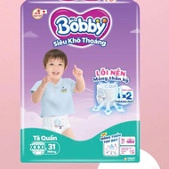 [COMBO 2 PACK]bobby diaper pants size XXXL 22 FREE 4 pieces for babies 20-35kg new model