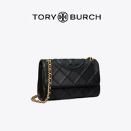 TORY BURCH/Outlet tb  Black and white classic shoulder bag FLEMING small shoulder backpack women's bag 139060