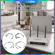 POP DC5521 5525 to Double DC5521 5525 Splitter Cord 1xMale to 2xMale Power Cable