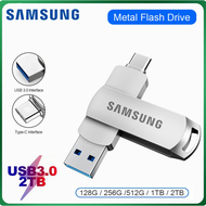 USB USB3.0แฟลชไดร์ฟซัมซุง OTG TYPE-C ไดร์ฟปากกา1TB 2TB Usb คีย์แฟลชไดร์ฟ Pendrive