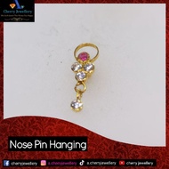 Hanging Nose Pin Mukuthi 916 gold