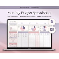 Excel Google Sheets Tutorial Budget Spreadsheet Monthly Template Finance Tracker Spreadsheet Finance