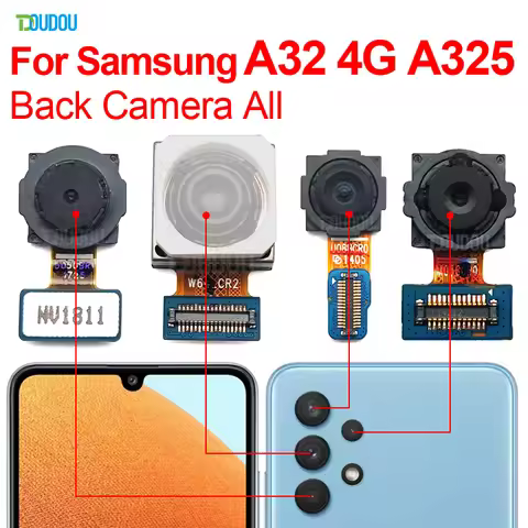 A32 4G Rear Front Camera For Samsung A32 4G SM-A325F A325M A325N Small Front Macro Depth Wide Main B