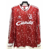 1989-91 Liverpool Home Long Sleeve Retro Football jersey
