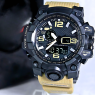 Jam Tangan Sport Pria GS Mewah New Dual Time/Double Time Limited Edision-WATERESISST BODY BESI+Kotak
