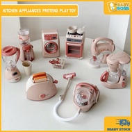 BabyBoss Kitchen Appliances Toy Pretend Play Kitchen Set with Coffee Maker Toaster Blender Mixer Washer Vacuum Oven