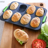 [XFD]  8 Cavity Baguette Baking Tray Bread Baking Mold Silicone Non-stick Bakery Pan [hot sale]