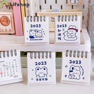 2023 INS Style Mini Calendar Kawaii Desk Decor Student Studying Scheduler Planner School Office Home Supplies Minimalist Paper Daily Cute Cartoon Calendar
