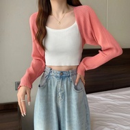 AJW [WAF] Cardigan Crop Wanita Import Premium Korean Style | Bolero Crop Caerdingan Korean Style | O