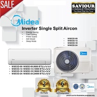 Midea System 1 Inverter Single Split Aircon R32 Gas - 9000 / 12000 / 18000 / 24000 BTU - FREE INSTAL