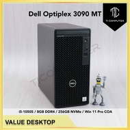 Dell Optiplex 3090 MT Intel i5-10505 8GB RAM 256GB NVMe SSD Win 11 Pro Refurbished Desktop PC
