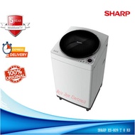 SHARP Mesin Cuci 1 Tabung 8 KG ES 809 T MegaMouth Tabung Tanpa Lubang