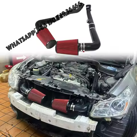 Cold Air Intake Kit for Nissan 370Z Infiniti G37 Q50 with VQ35HR V6 Engine-Front Mount High-flow Des