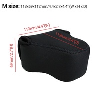 JJC Neoprene Camera Case Protective Sleeve Pouch for Canon EOS M M2 M3 M10+18-55mm Lens EOS M2 M3 M10+15-45mm Lens EOS M M2 M3 M10+11-22mm Lens Sony NEX 3+18-55mm Lens  Nikon 1 J1+10-100mm Lens Nikon 1 J1+30-110mm Lens