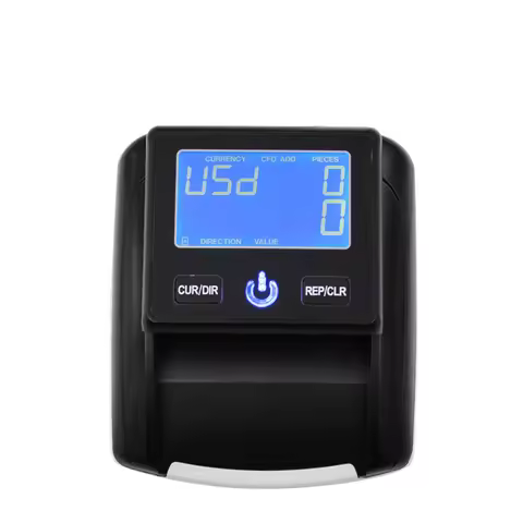 Portable Fake Currency Reader/Detector with Ultraviolet, Magnetic Detection, USD & Euro Value Counti