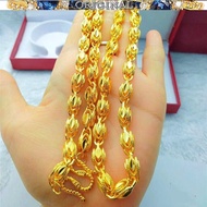 916 Gold Transfer Bead Necklace Gold Car Flower Necklace 916 Gold Jewelry in stock