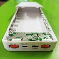 Box sạc nhanh 8cell iphone type-c microUSB không pin trắng