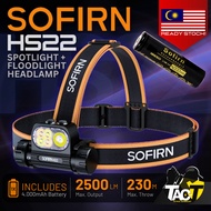 SOFIRN HS22 - 2500 Lumens Ultra-Bright Spotlight + Floodlight Headlamp - ORIGINAL - Ready Stock in M
